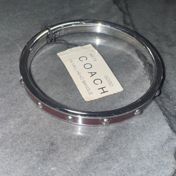 Coach Silver and Plum Bangle - Picture 1 of 2